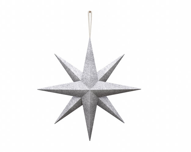 Star wall decoration with hanger  Low-poly 3D model