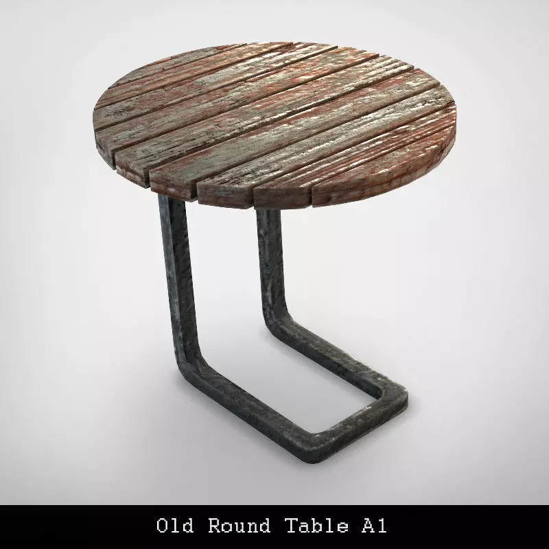 3D model Old Round Table A1 VR / AR / low-poly | CGTrader