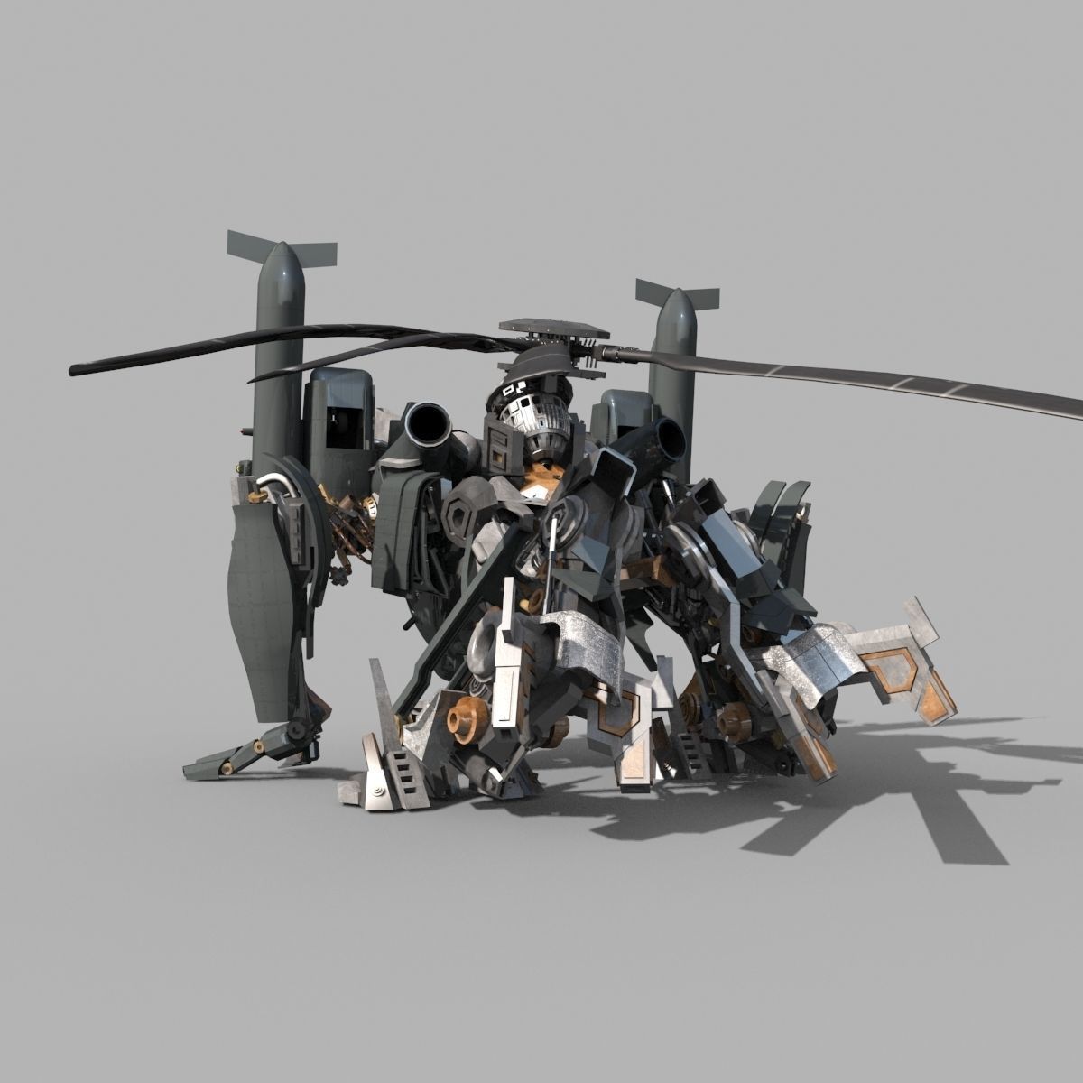 Blackout is back - 3d animated transformer model 3D model_16