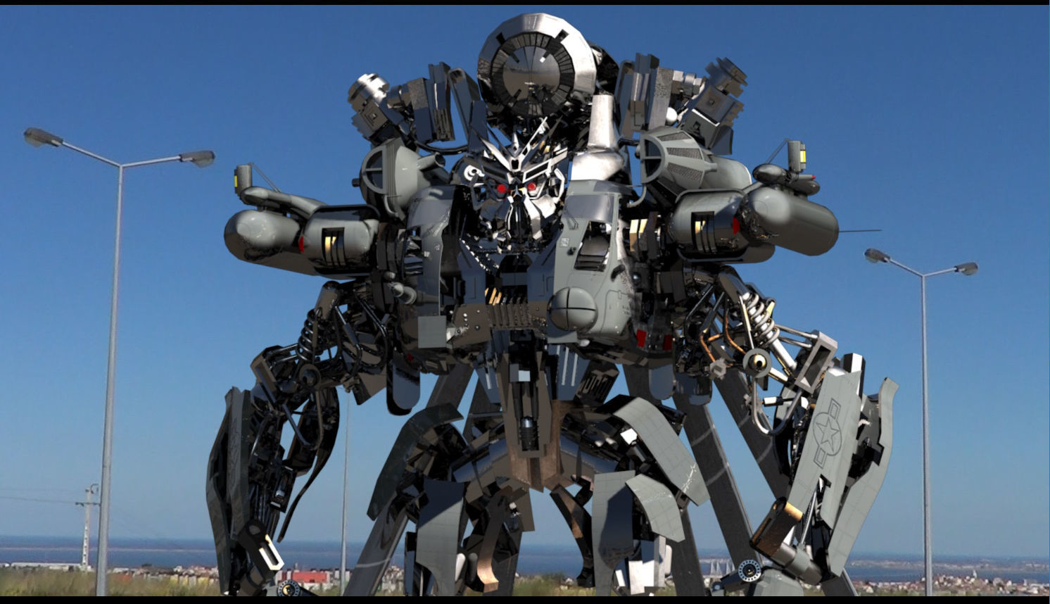 Blackout is back - 3d animated transformer model 3D model_38