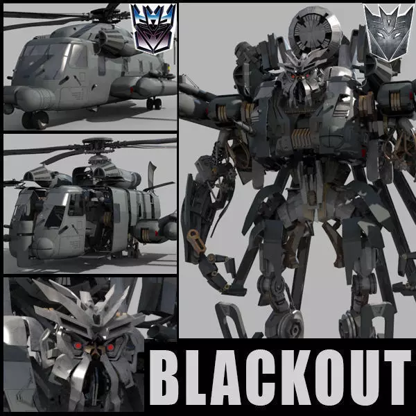 Blackout is back - 3d animated transformer model 3D model_0