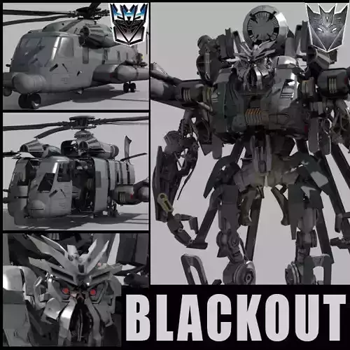Blackout is back - 3d animated transformer model 3D model