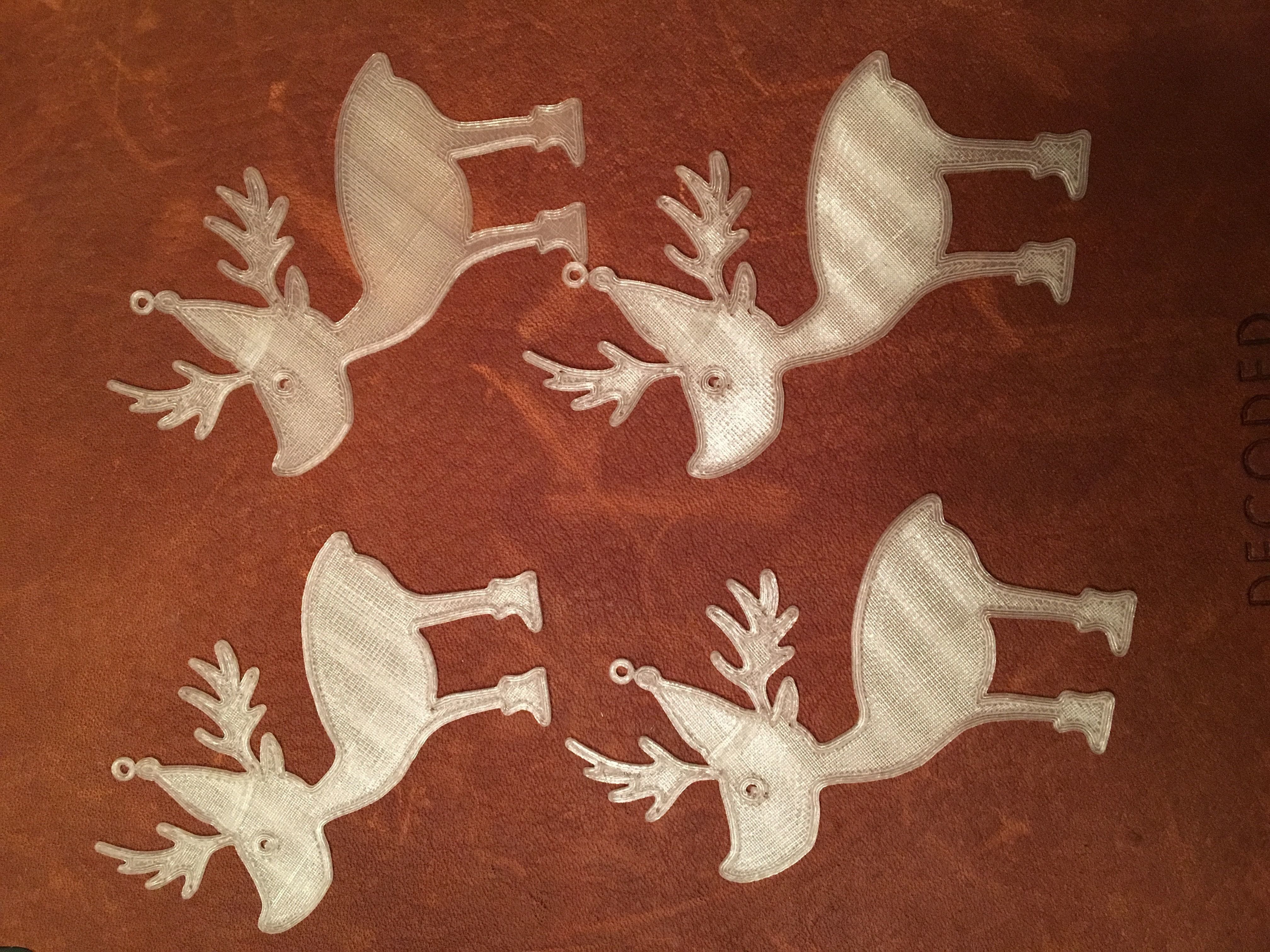 Christmas reindeer ornament 3D print model_1