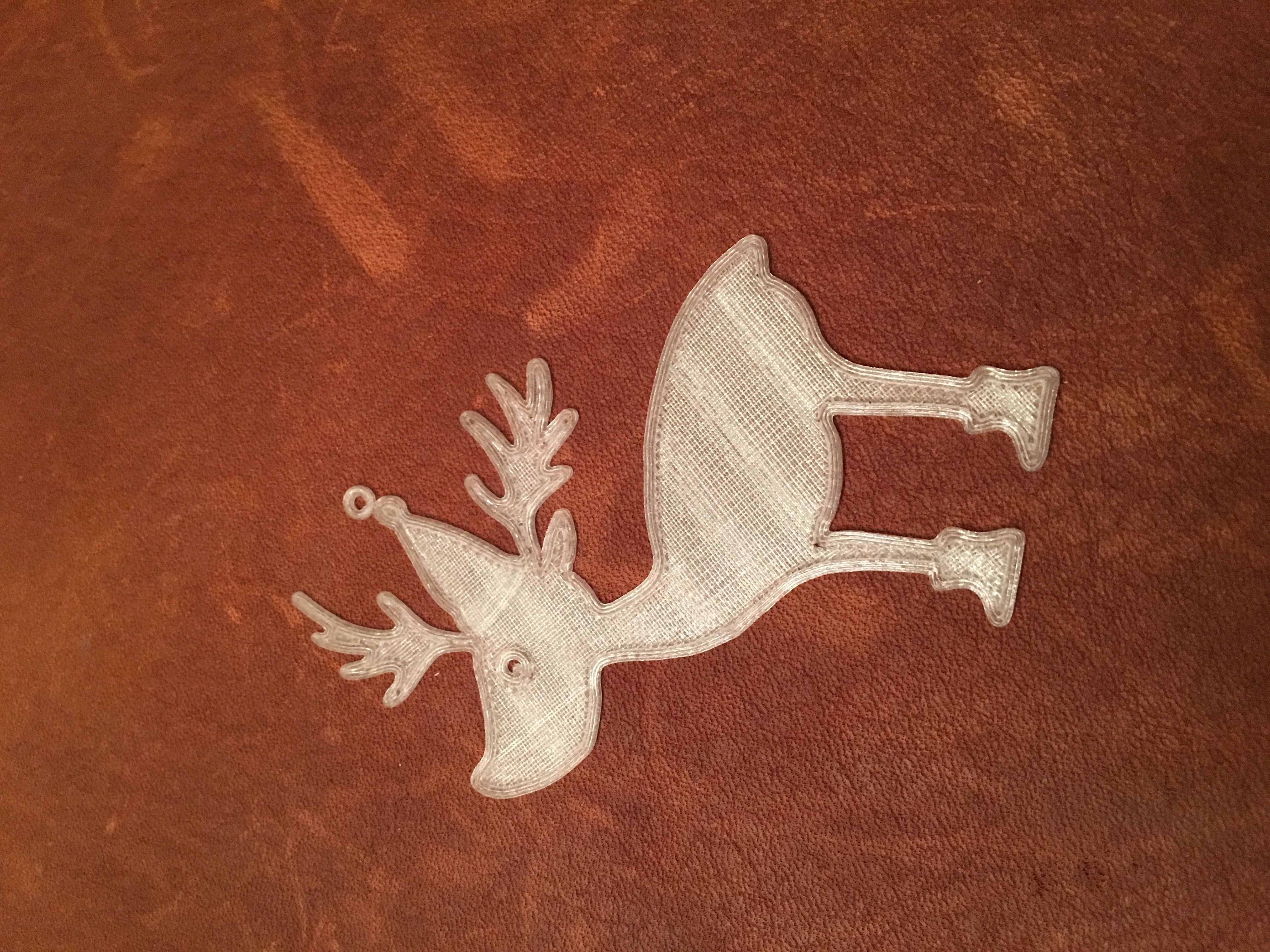 Christmas reindeer ornament 3D print model_2