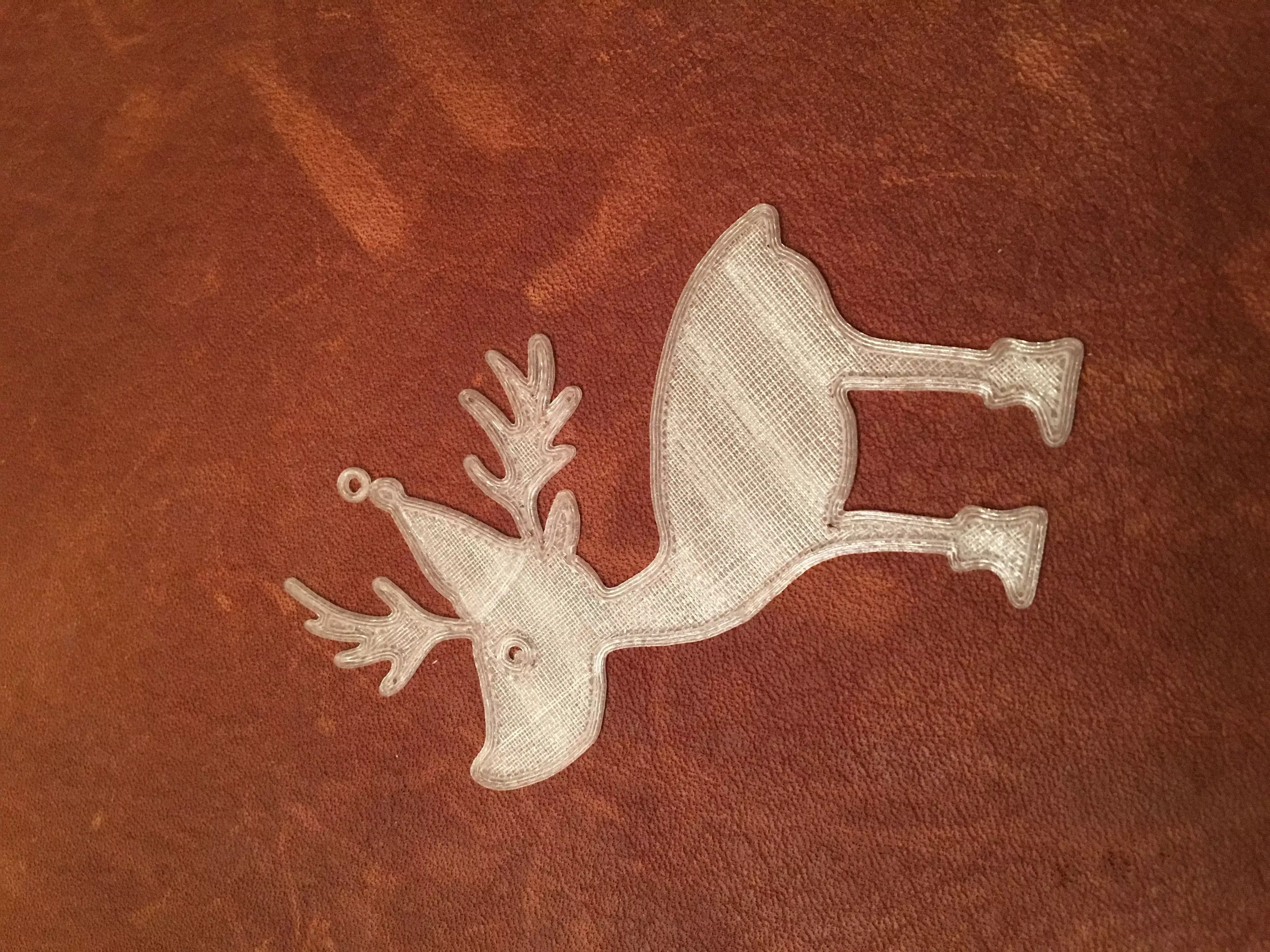Christmas reindeer ornament 3D print model_0