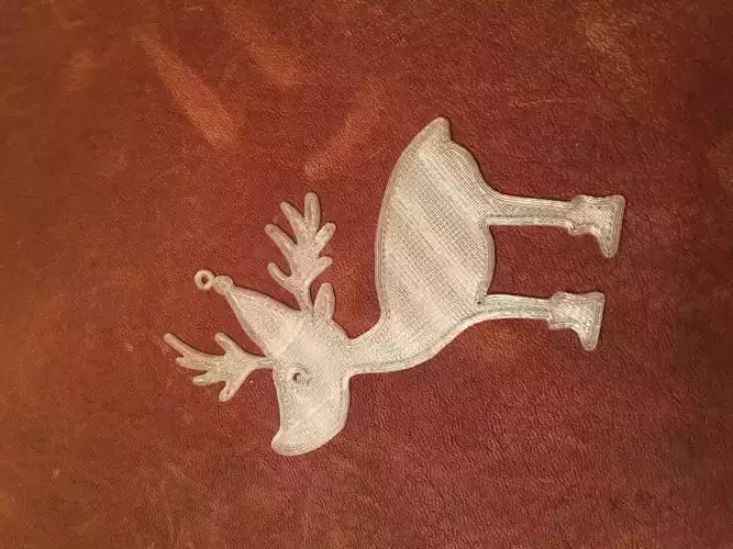 Christmas reindeer ornament 3D print model