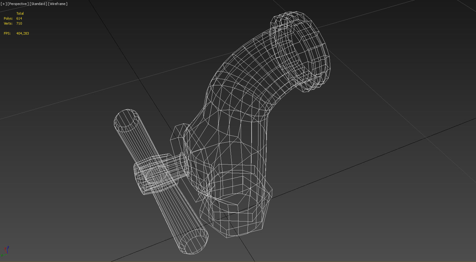 Chrome cold water tap 3D model_13