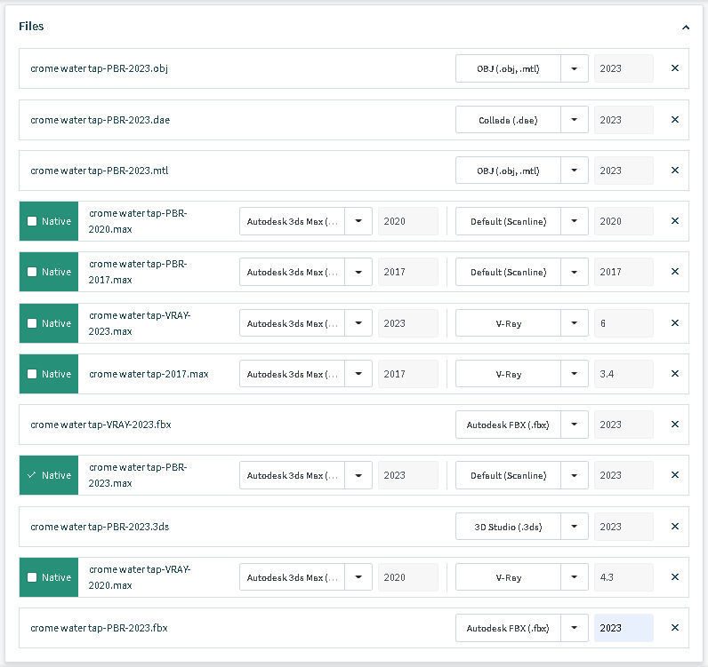 Chrome cold water tap 3D model_18