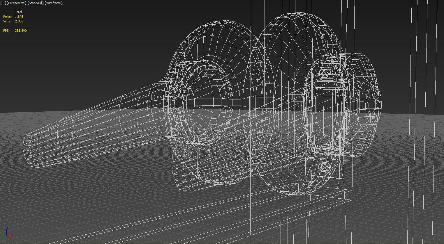 Wooden door and frame 3D model_26