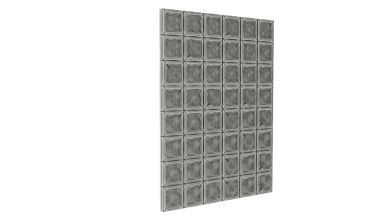 Glass block wall tiles 3D model_10