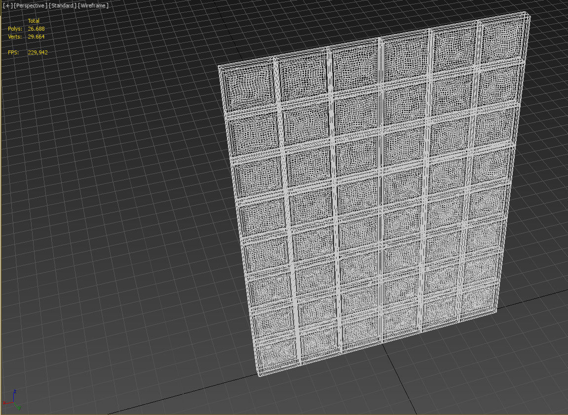 Glass block wall tiles 3D model_15