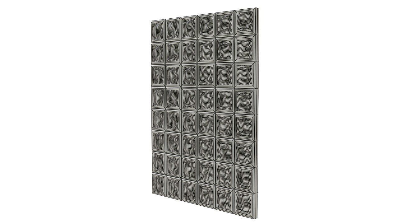 Glass block wall tiles 3D model_12