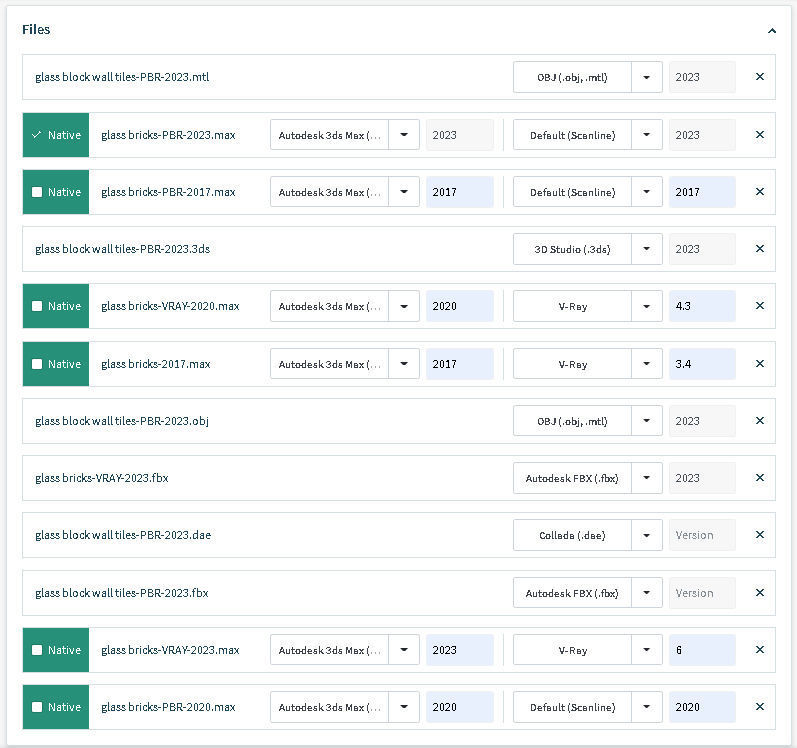 Glass block wall tiles 3D model_18