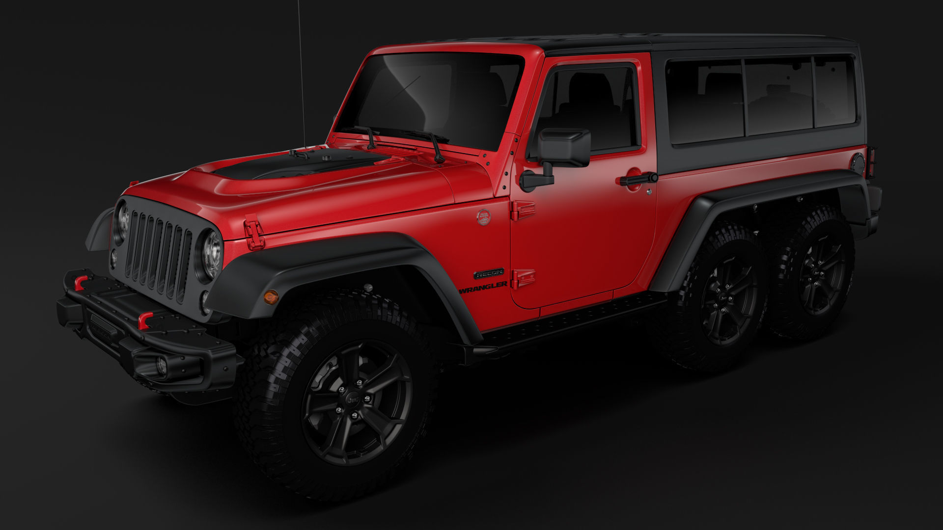 Jeep Wrangler 6x6 Rubicon Recon JK 2017 3D model_7