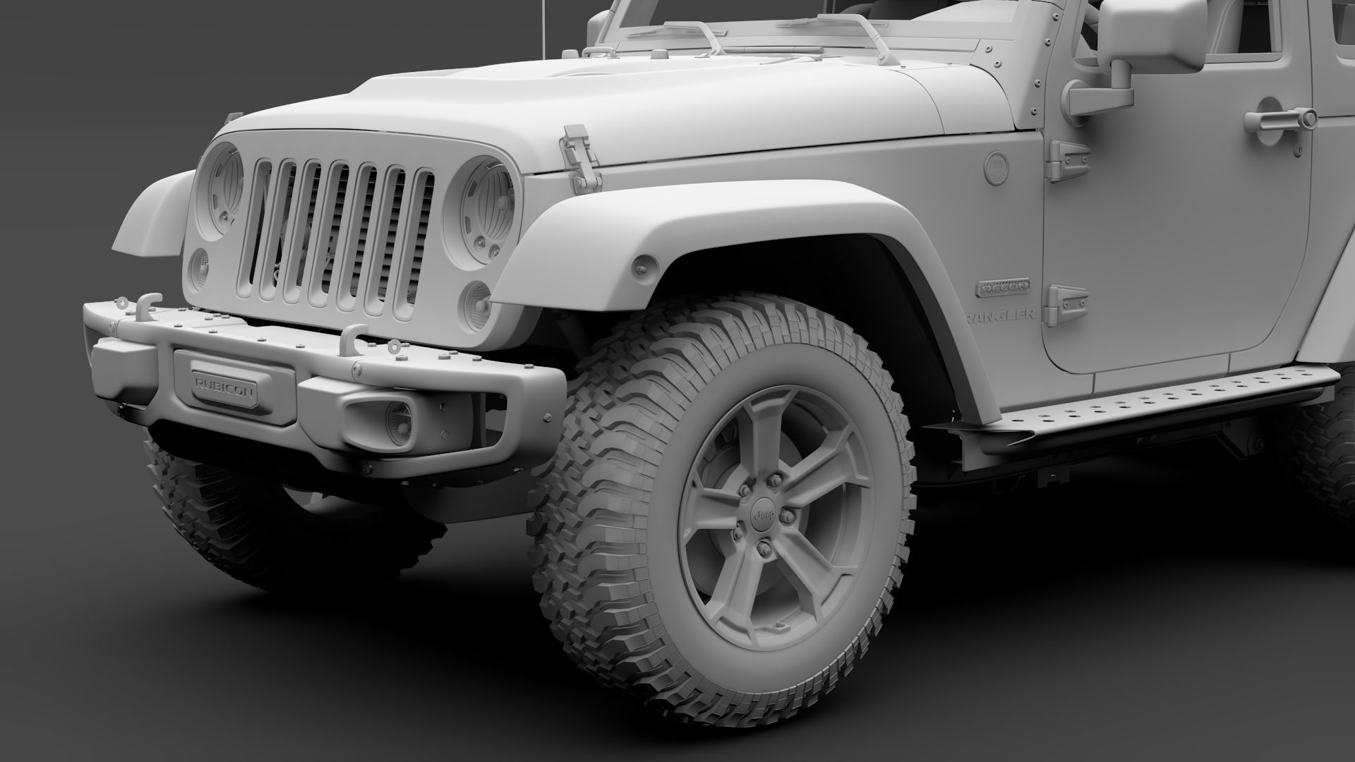 Jeep Wrangler 6x6 Rubicon Recon JK 2017 3D model_17