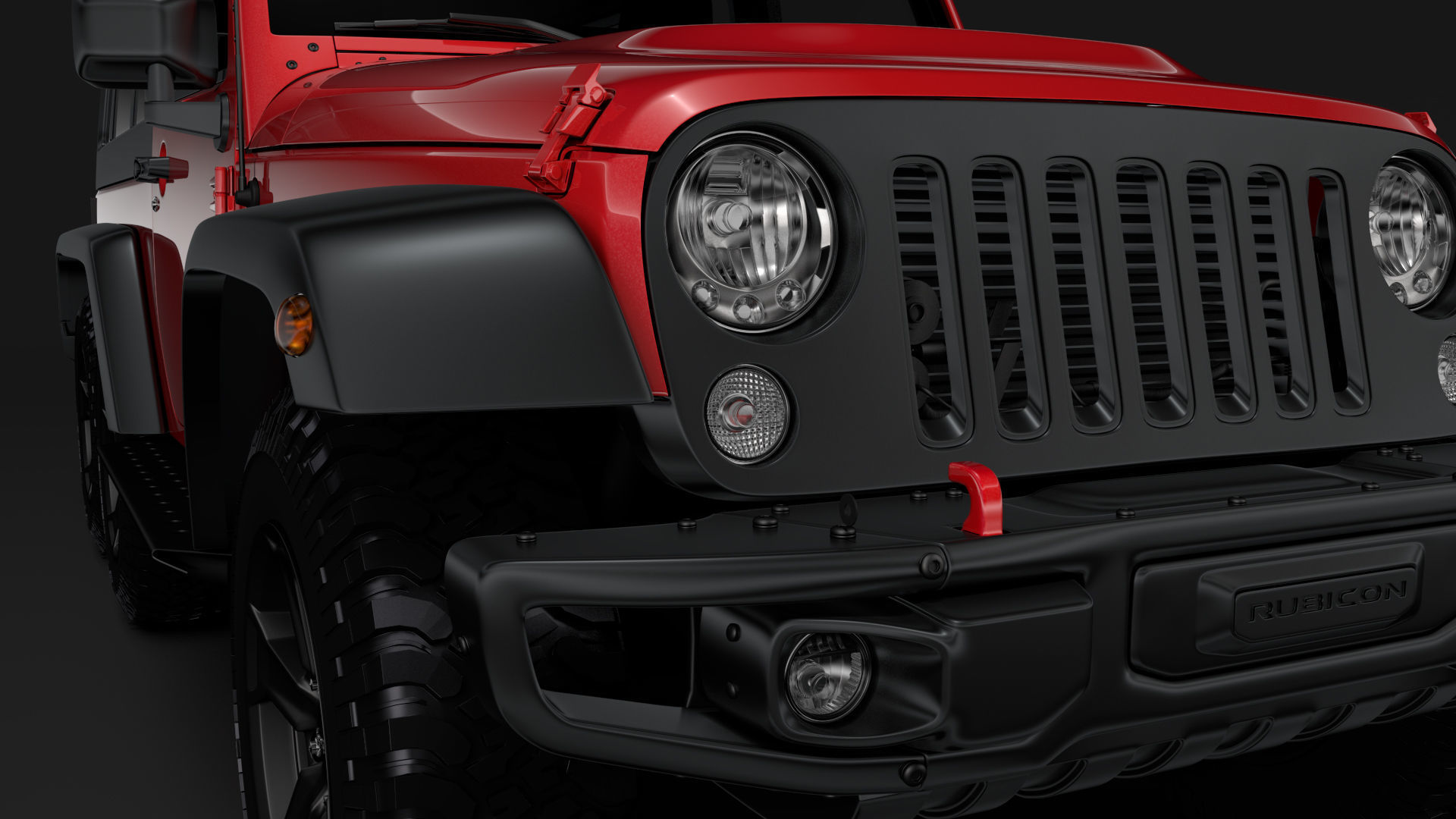 Jeep Wrangler 6x6 Rubicon Recon JK 2017 3D model_1
