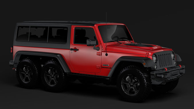 Jeep Wrangler 6x6 Rubicon Recon JK 2017 3D model