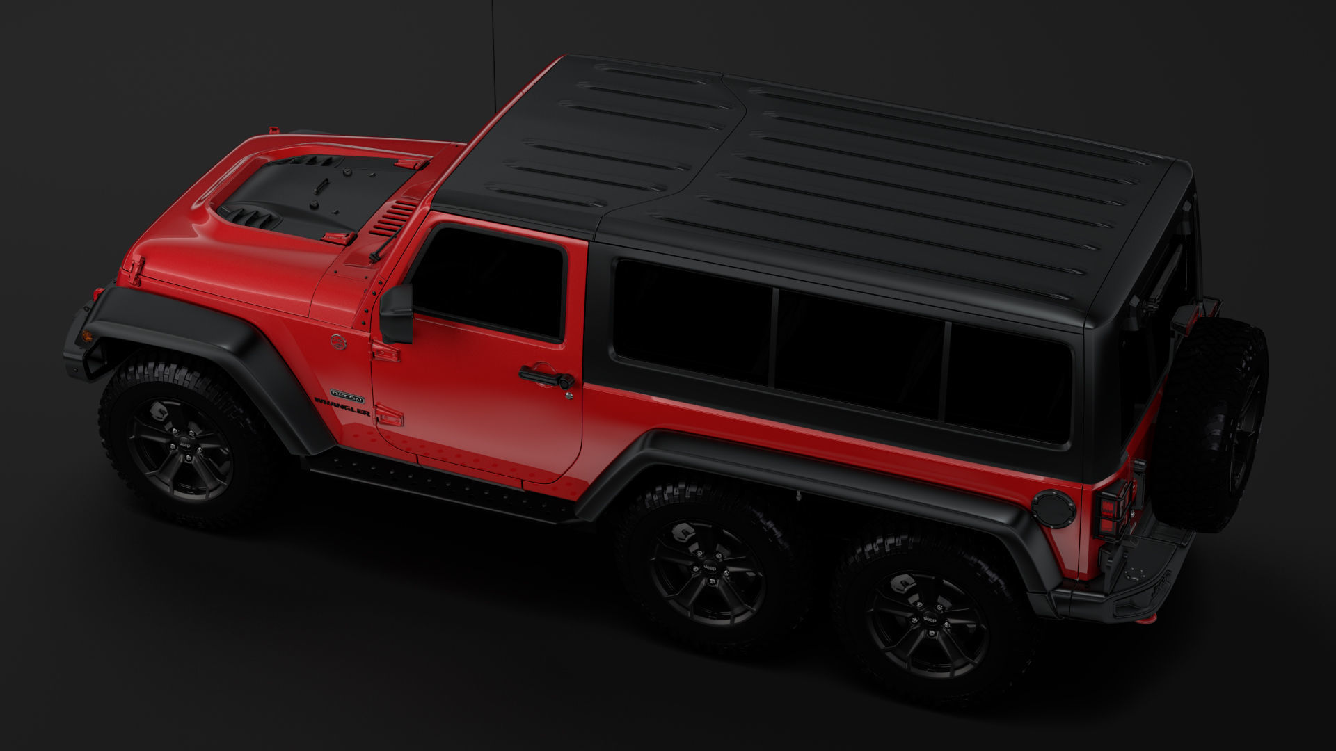 Jeep Wrangler 6x6 Rubicon Recon JK 2017 3D model_2