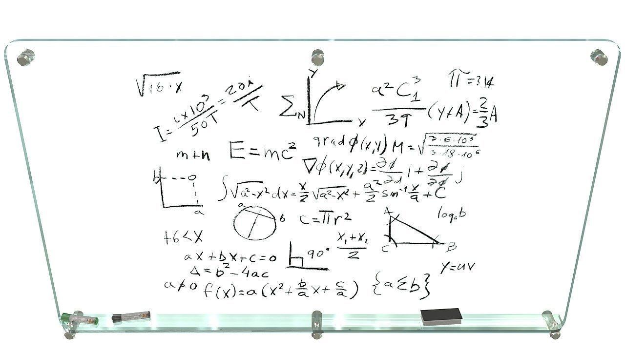 Glass writing board for office 3D model_3