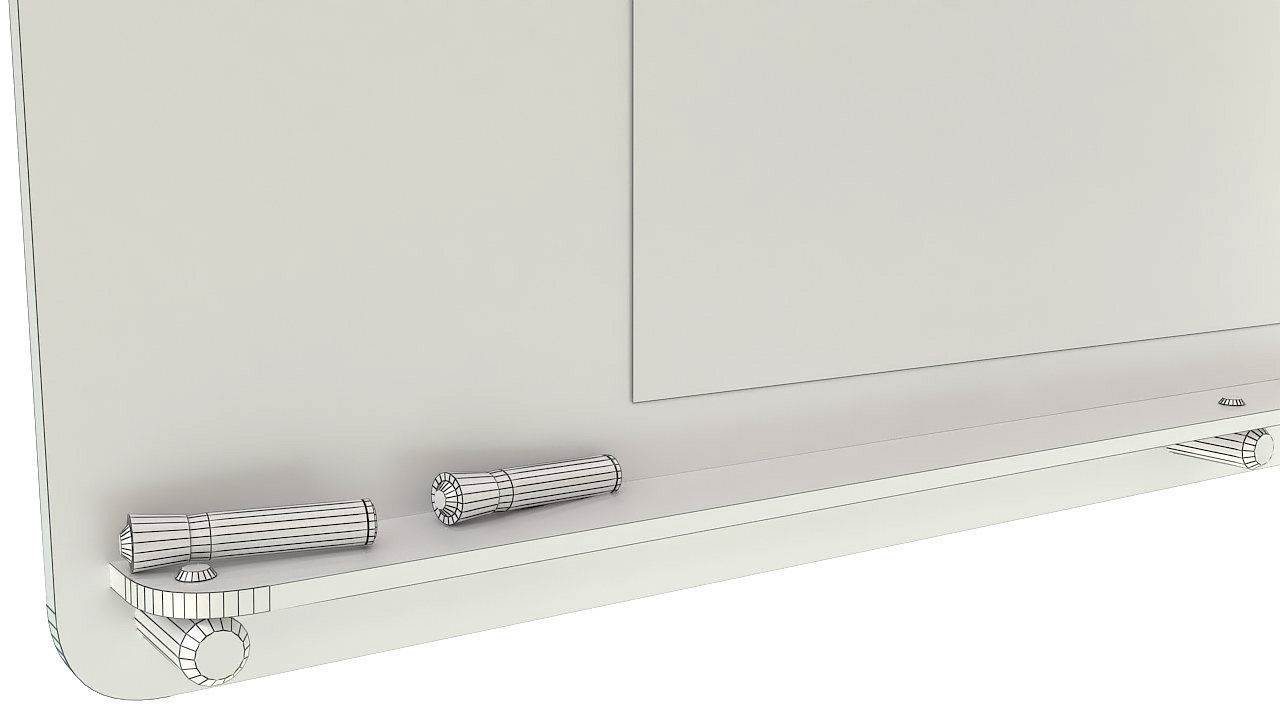 Glass writing board for office 3D model_15