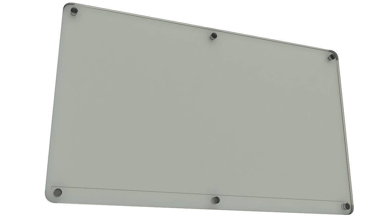 Glass writing board for office 3D model_13