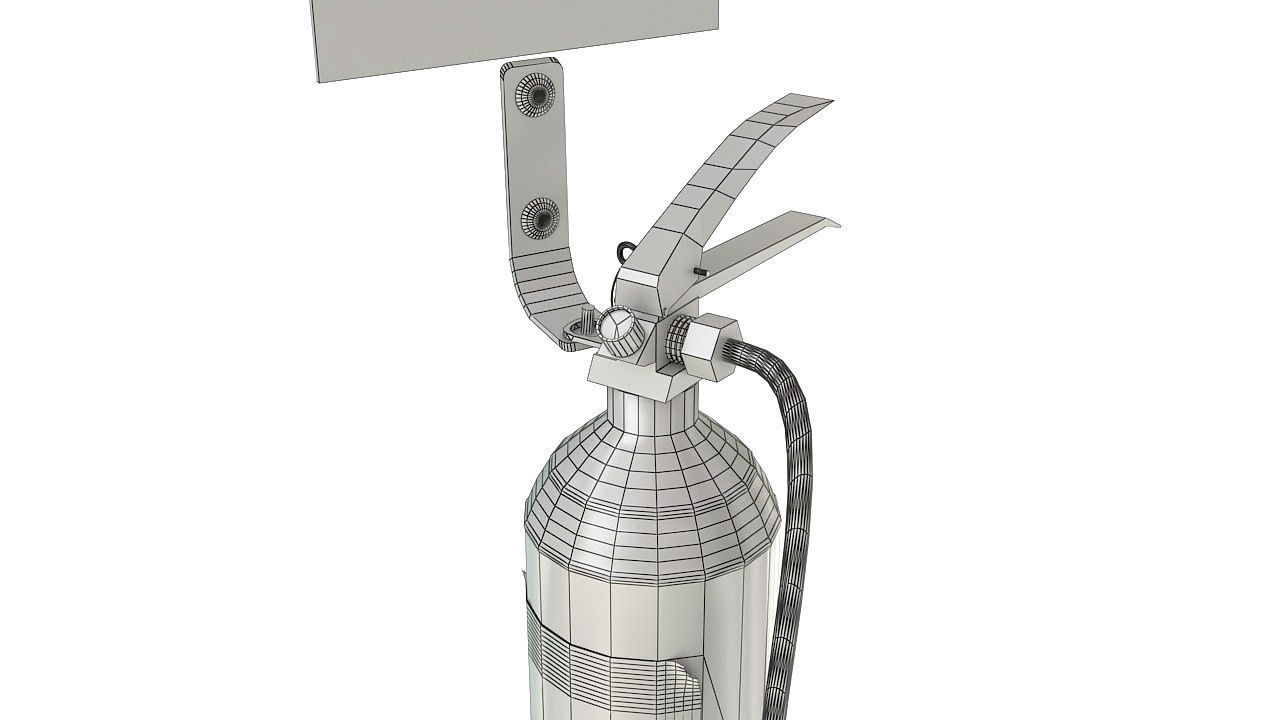 Wall fire extiguisher 3D model_10