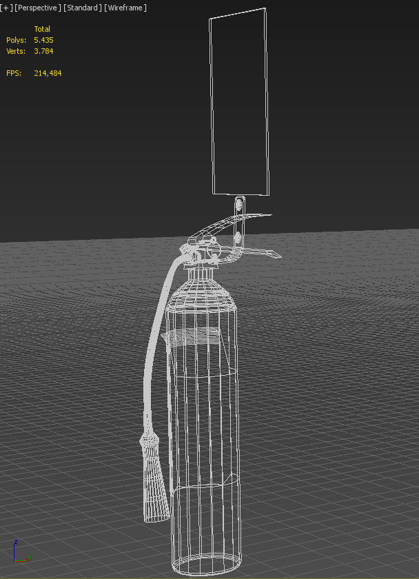 Wall fire extiguisher 3D model_19