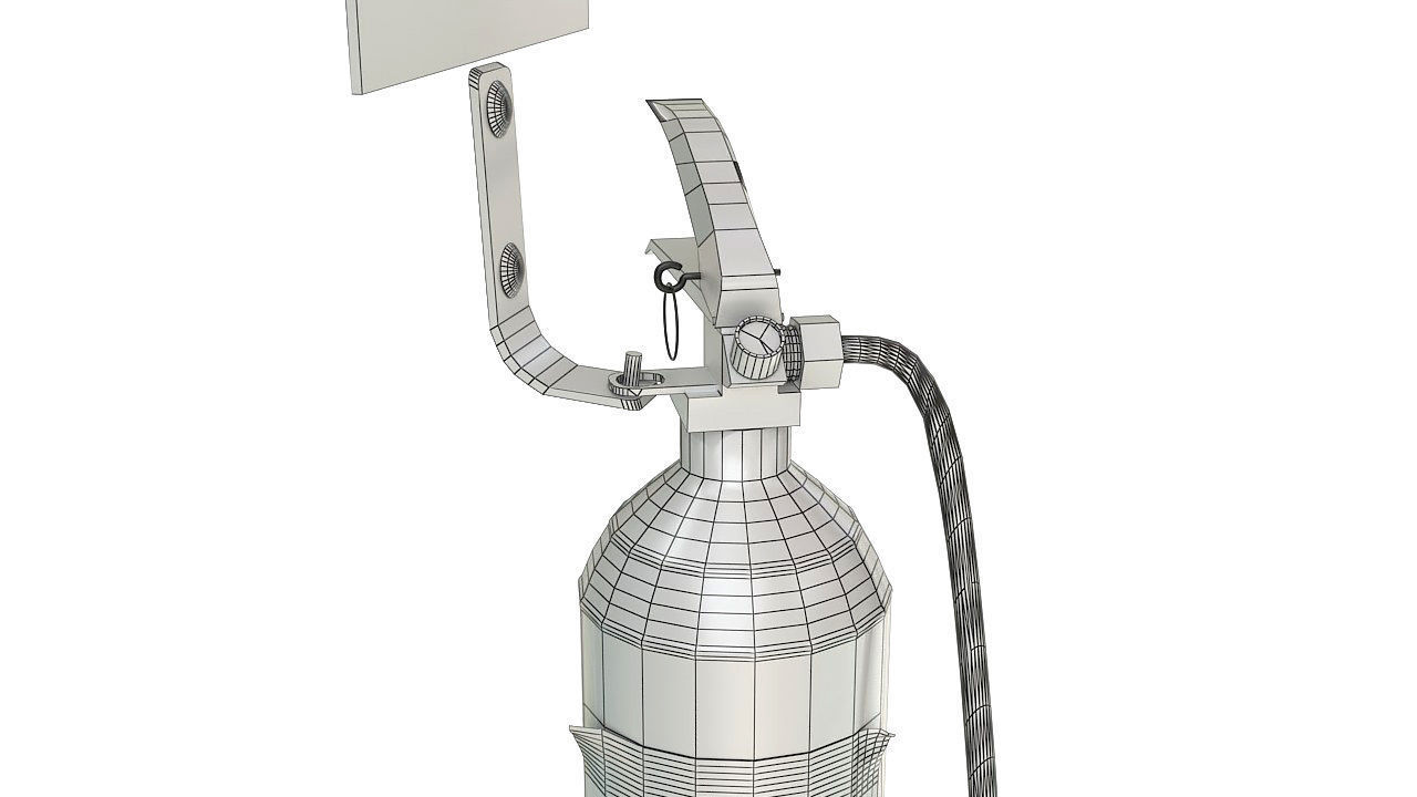 Wall fire extiguisher 3D model_9