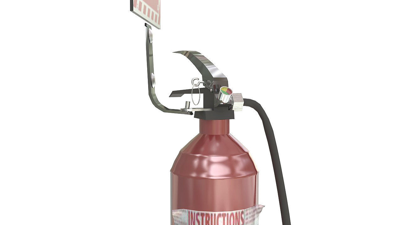 Wall fire extiguisher 3D model_8