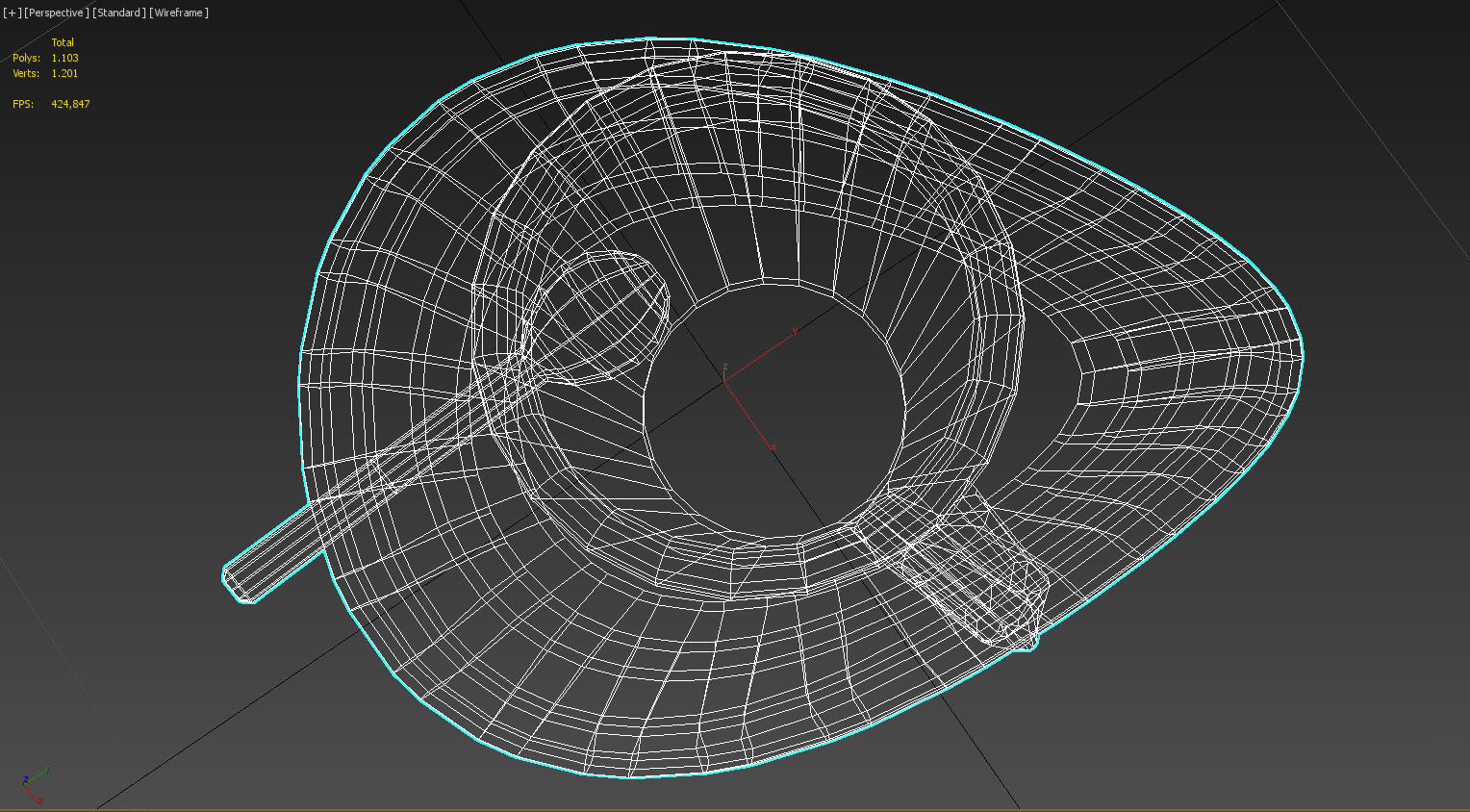 Coffee cup with spoon 3D model_23