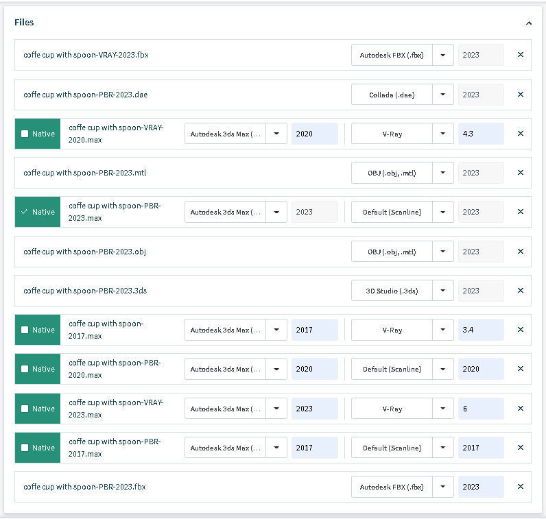 Coffee cup with spoon 3D model_24
