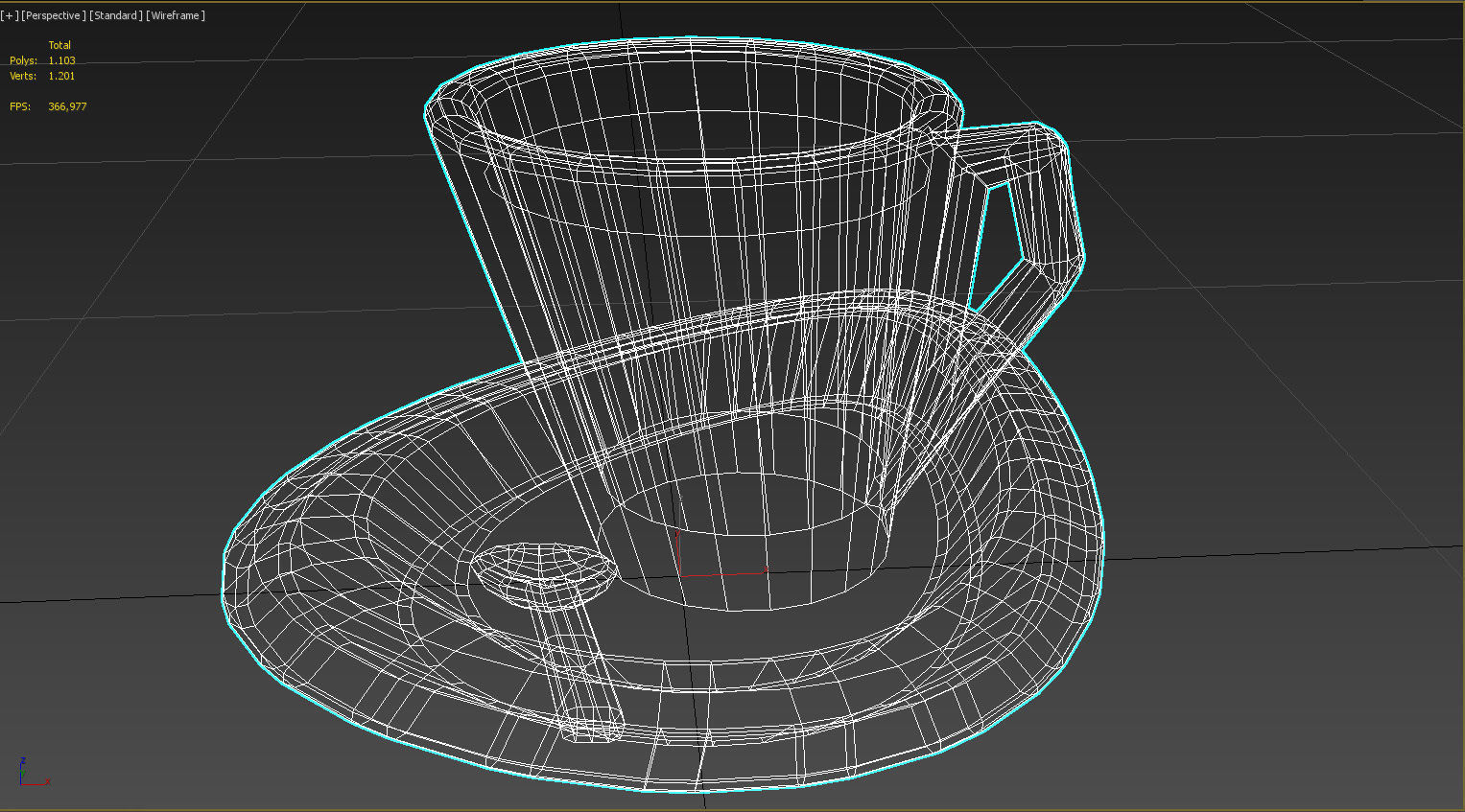 Coffee cup with spoon 3D model_18