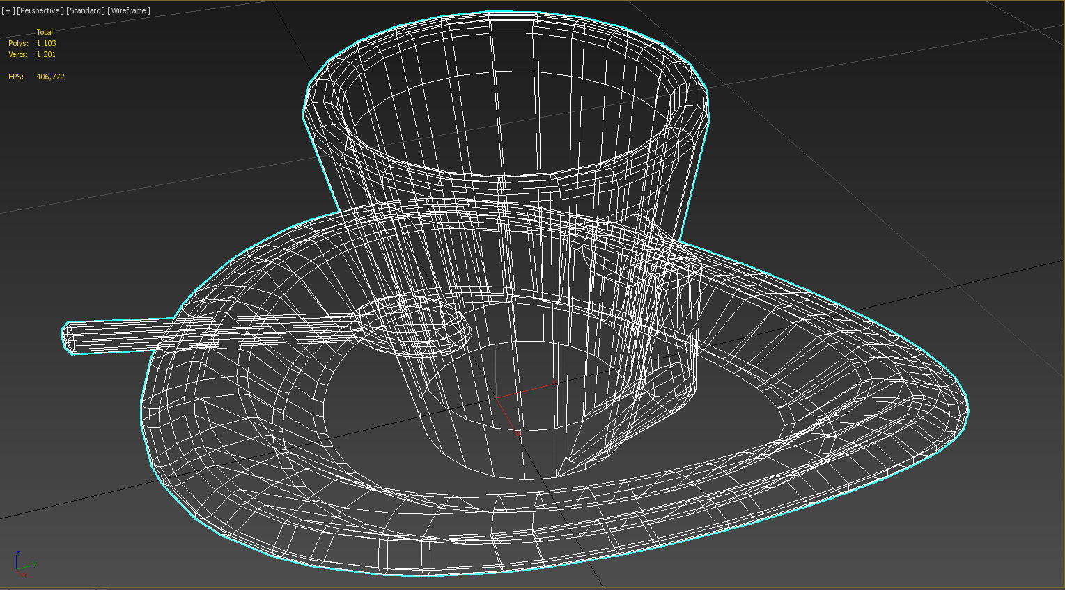 Coffee cup with spoon 3D model_17