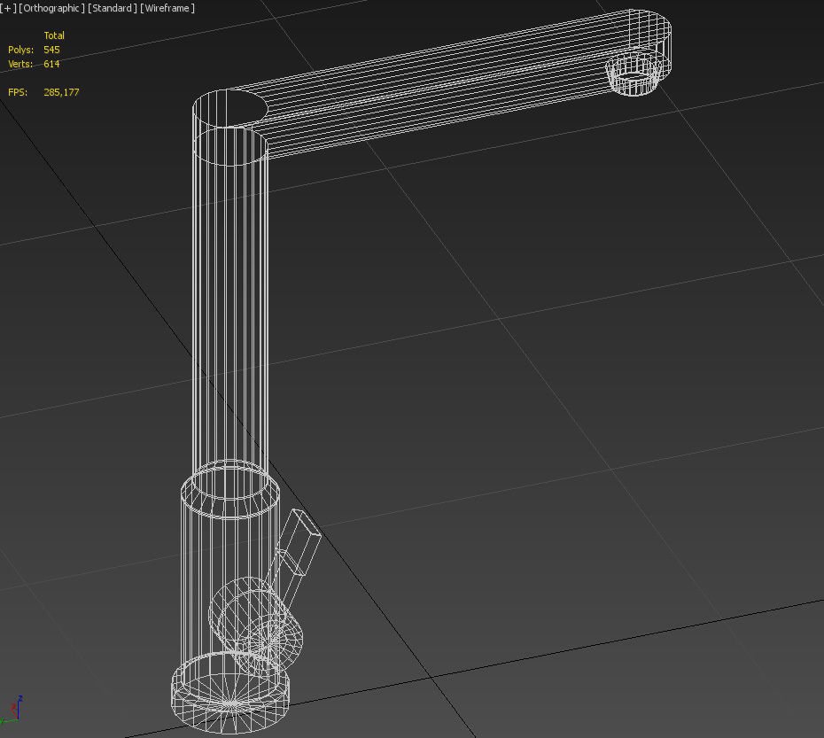 Stainless Steel Kitchen Sink Water Tap 3D model_16