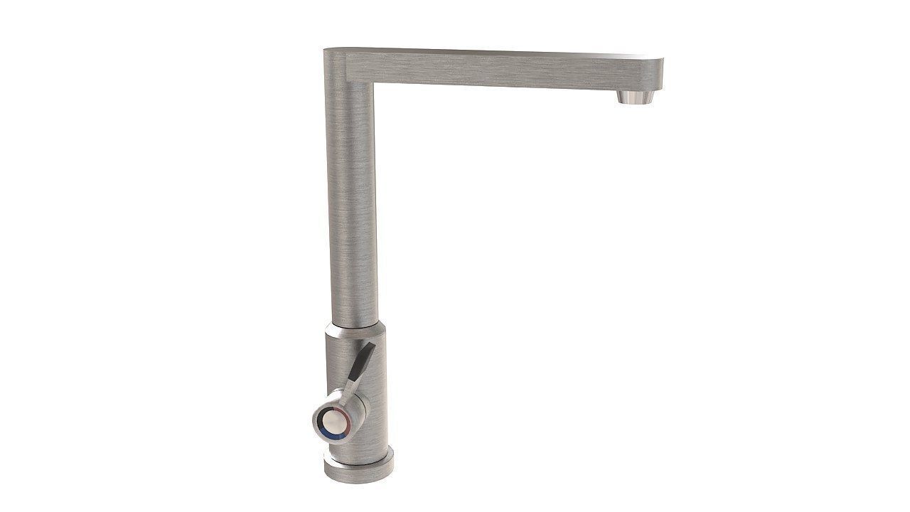 Stainless Steel Kitchen Sink Water Tap 3D model_2