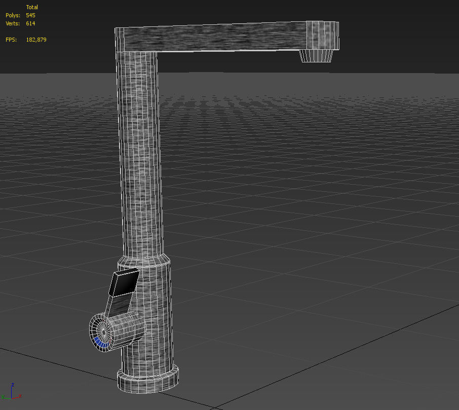 Stainless Steel Kitchen Sink Water Tap 3D model_17