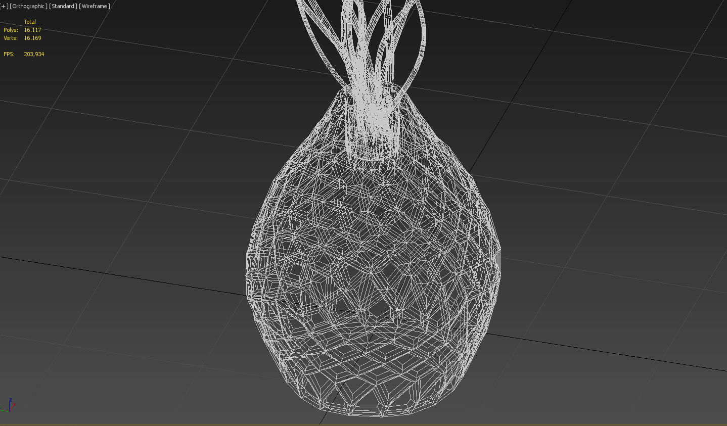 Golden vace with branches 3D model_20