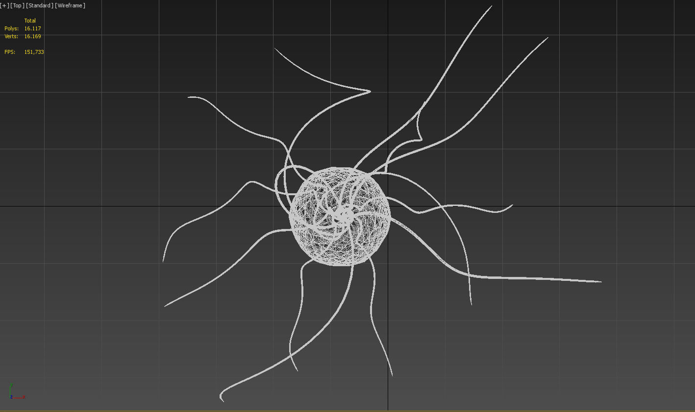 Golden vace with branches 3D model_18