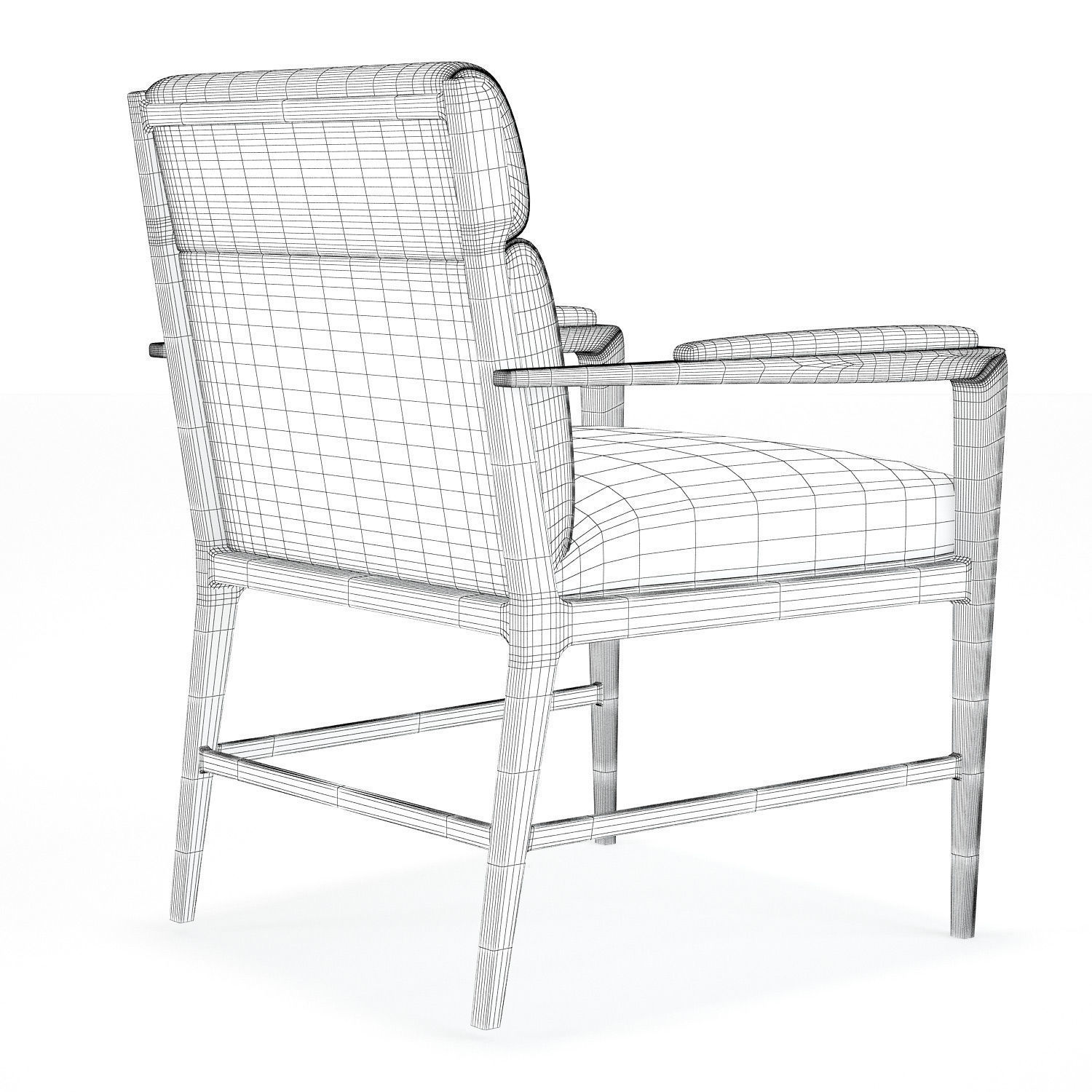 Luca Dining Arm Chair 3D model_6