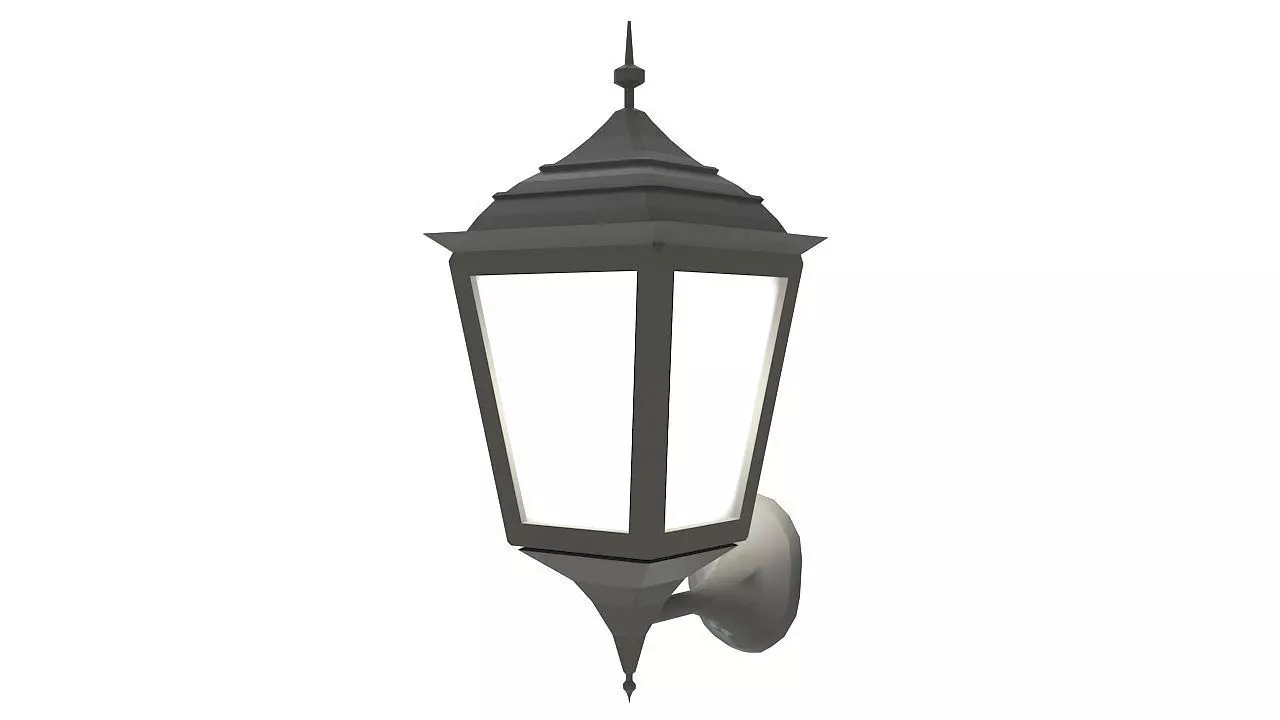 Outdoor Wall Light Lantern 3D model_0