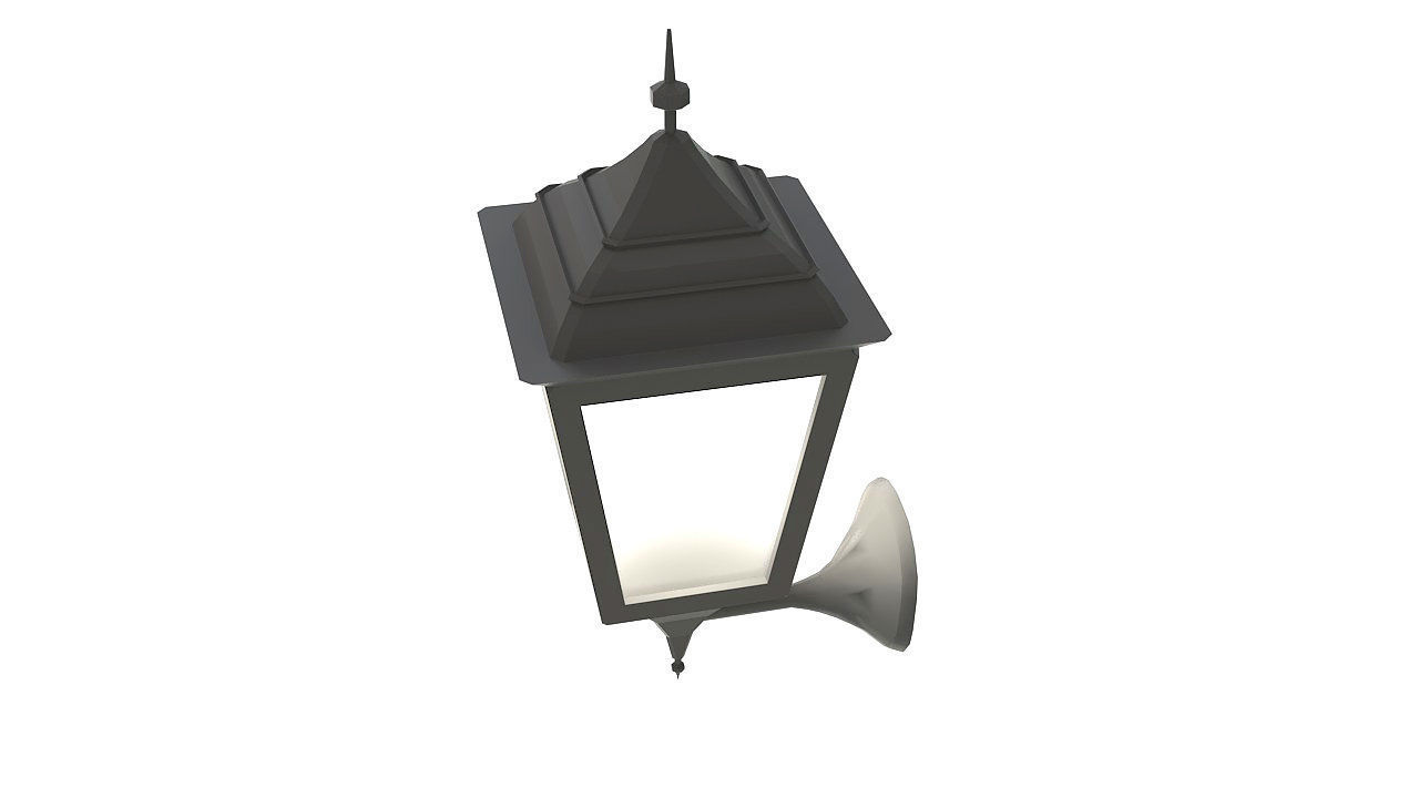 Outdoor Wall Light Lantern 3D model_5