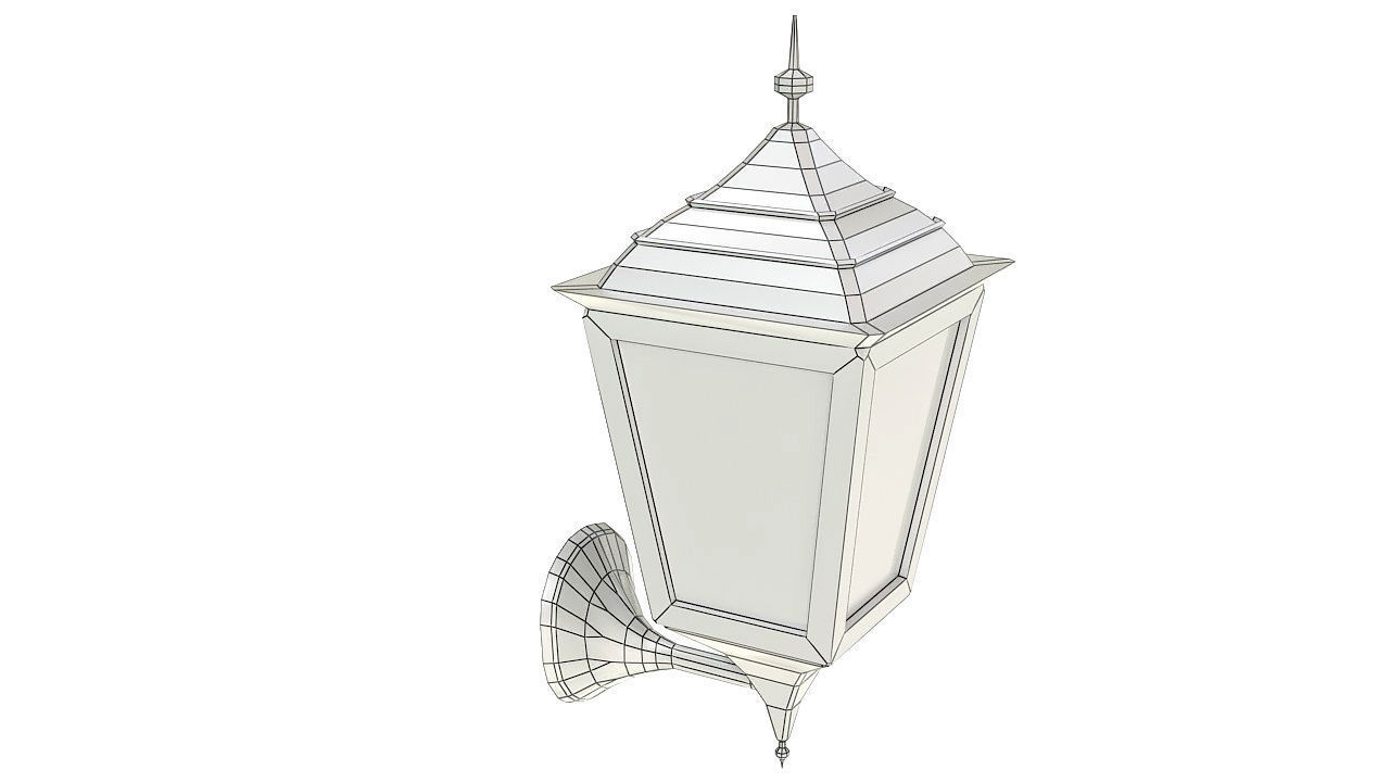 Outdoor Wall Light Lantern 3D model_16