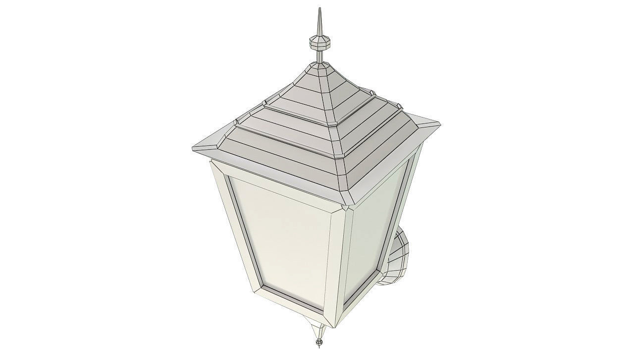 Outdoor Wall Light Lantern 3D model_15