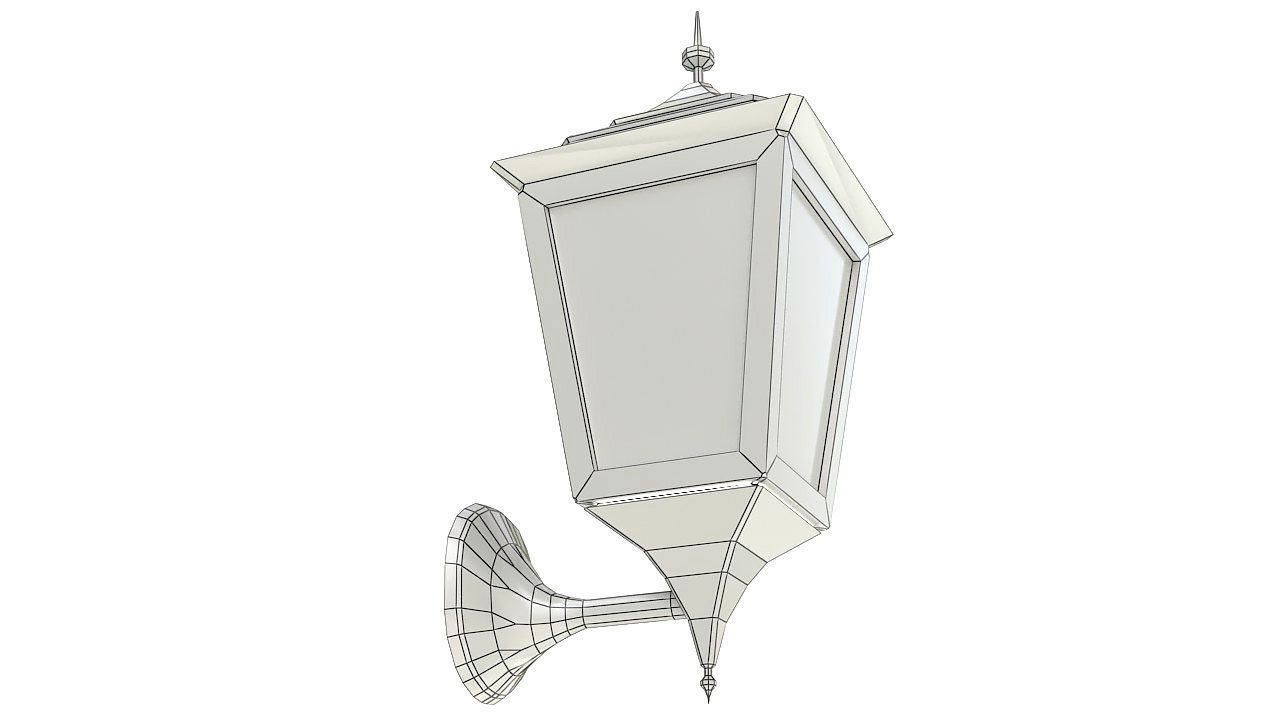 Outdoor Wall Light Lantern 3D model_10