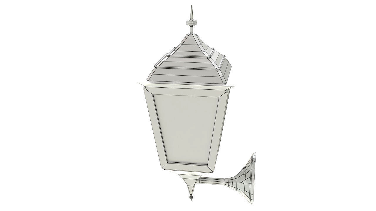 Outdoor Wall Light Lantern 3D model_14