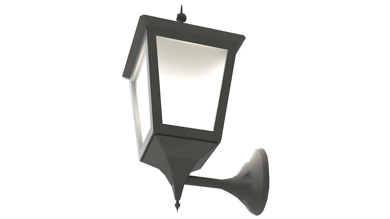 Outdoor Wall Light Lantern 3D model_6