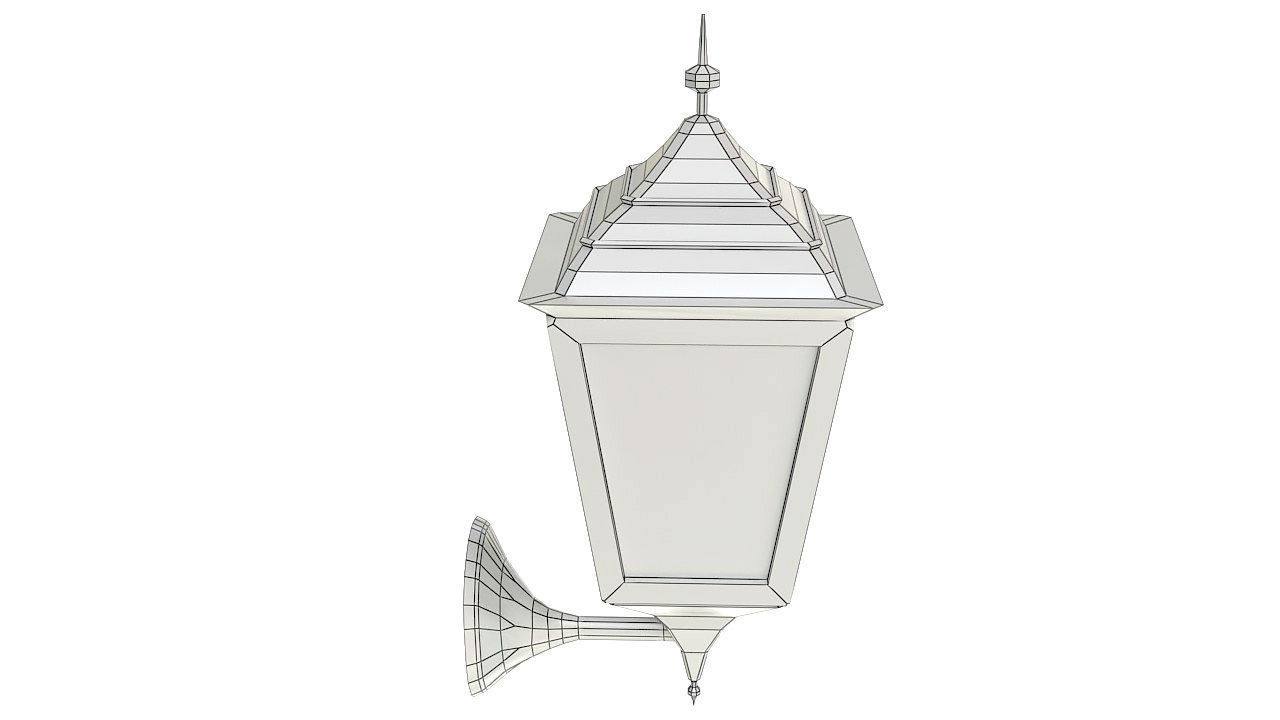 Outdoor Wall Light Lantern 3D model_11
