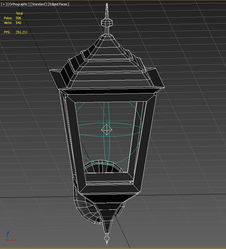 Outdoor Wall Light Lantern 3D model_18