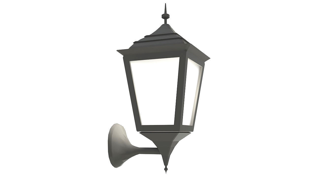 Outdoor Wall Light Lantern 3D model_4
