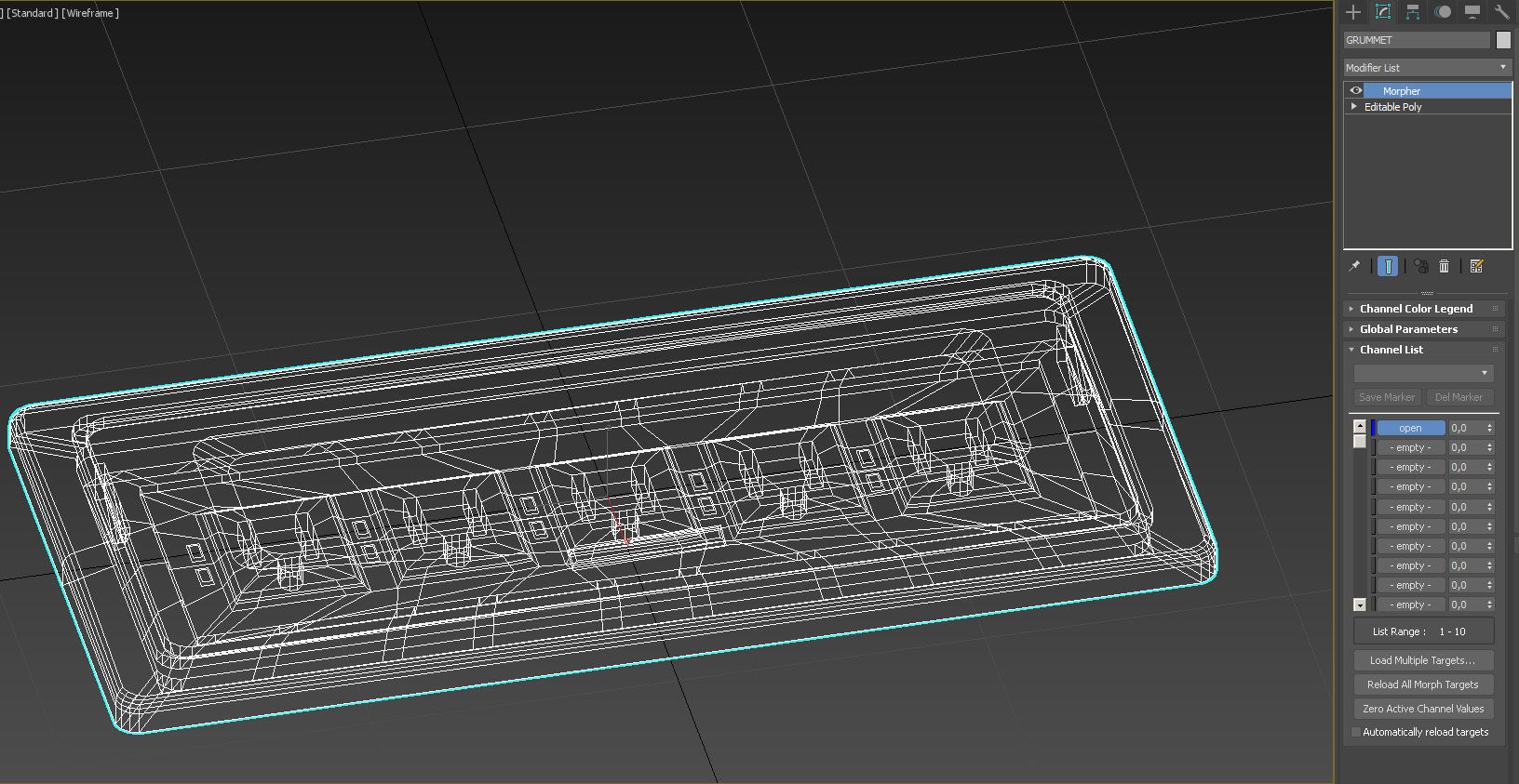 Floating rectangle glass shelf 3D model_25